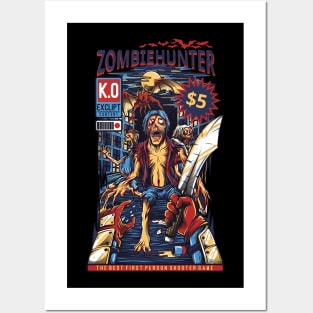 Zombie Hunter Gamer Zombie Killer Posters and Art